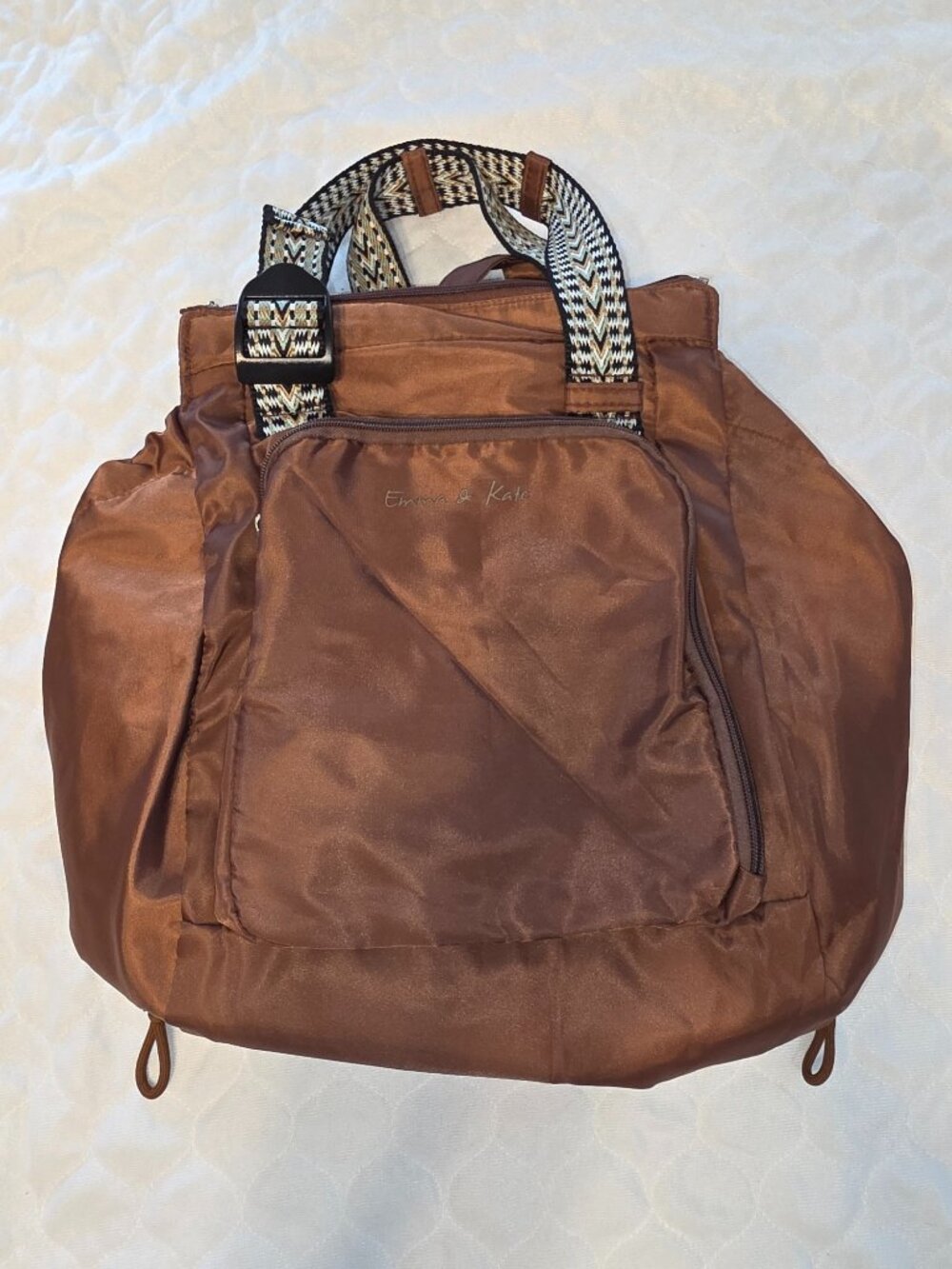 Emma and Kate Everyday Bag Rust Brown Travel Vacation Everyday Carry Autumn Fall
